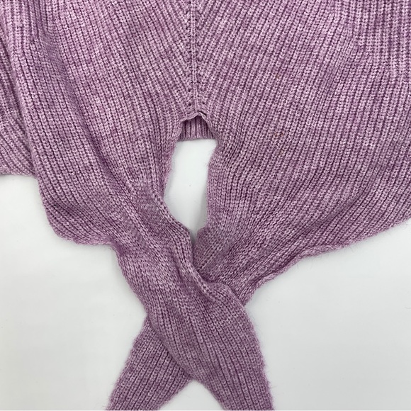 Anthropologie MOTH NWOT Freeport Tie Front Sweater Lavender Purple V Neck XS - Picture 12 of 16